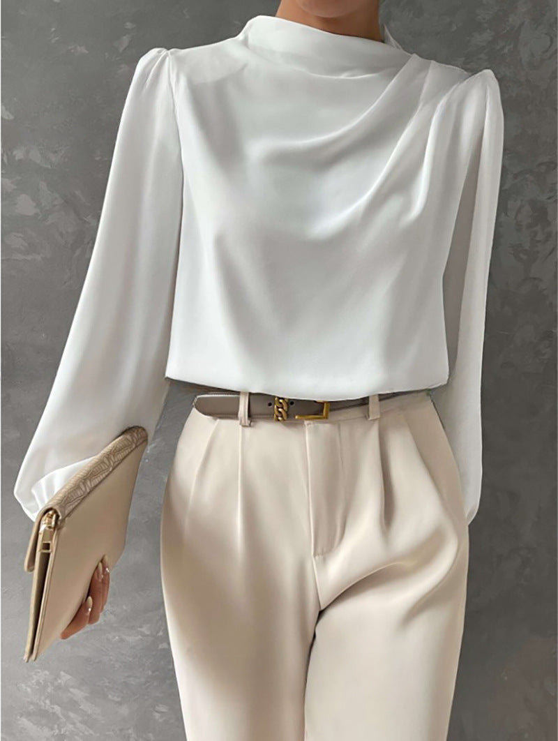 Damen Bluse Langarm Lässig Modern