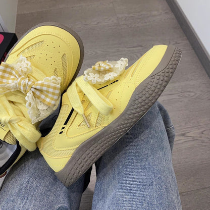 Damen Sneaker Schleifen-Design Luftdurchlässig