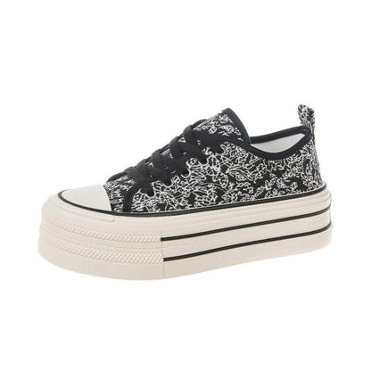 Damen Plateausneaker Hochzeitsschuhe Gummisohle Stabil