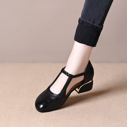 Damen High Heels Pumps mit geflochtenem Detail und hohem Absatz