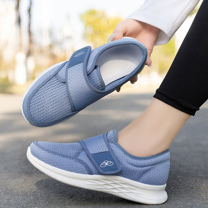 Damen Komfortschuhe Mit Klettverschluss Bequem