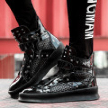 Damen High- Sneaker Netzoptik Rutschfest
