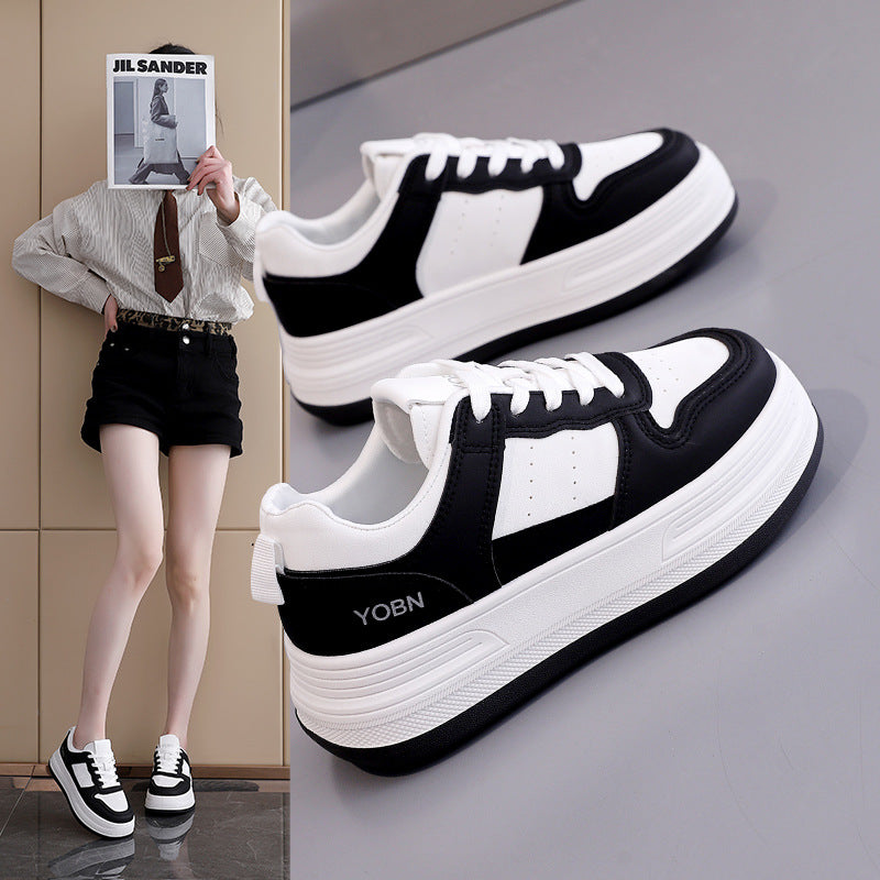 Damen Sneaker Atmungsaktives Mesh Dicke Dämpfung Schwarz - Norvielle