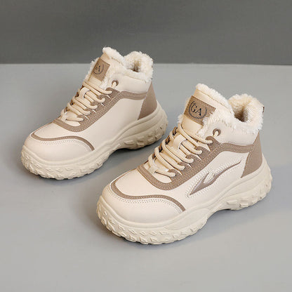 Damen Hohe Sneaker Rutschfeste Sportschuhe Kuschelig