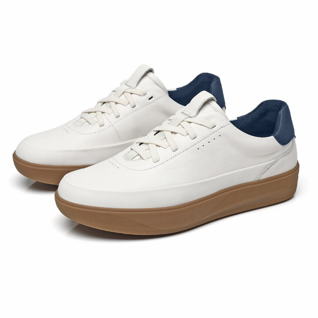 Damen Sneaker Leder Bequem Mit Dämpfung