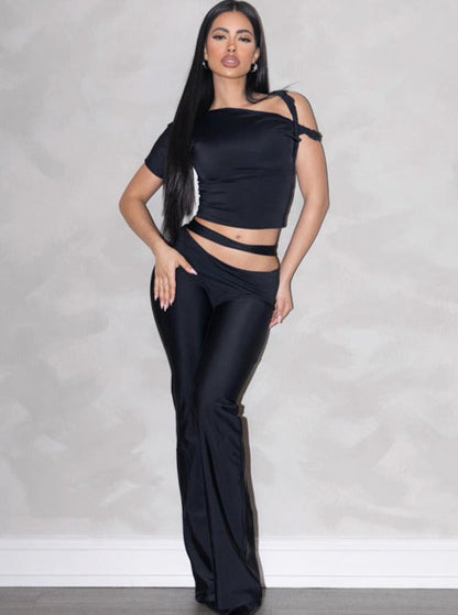 Damen Zweiteilig Asymmetrisch Modern - Norvielle
