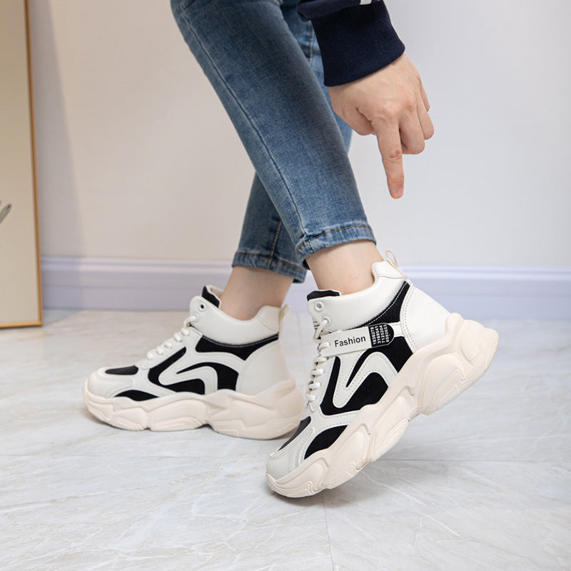Damen High- Sneaker Atmungsaktives Mesh Verstärktes Sohlenprofil
