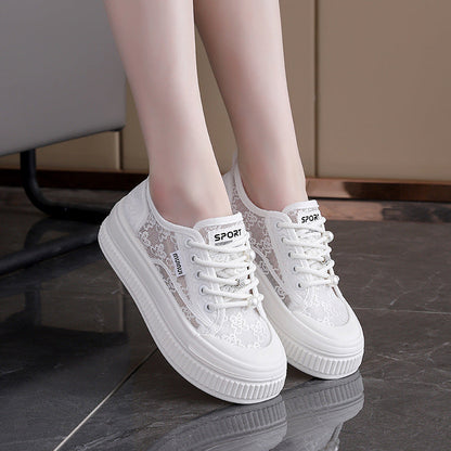 Damen Plateau Sneaker Spitze Modisch Größe 36-41