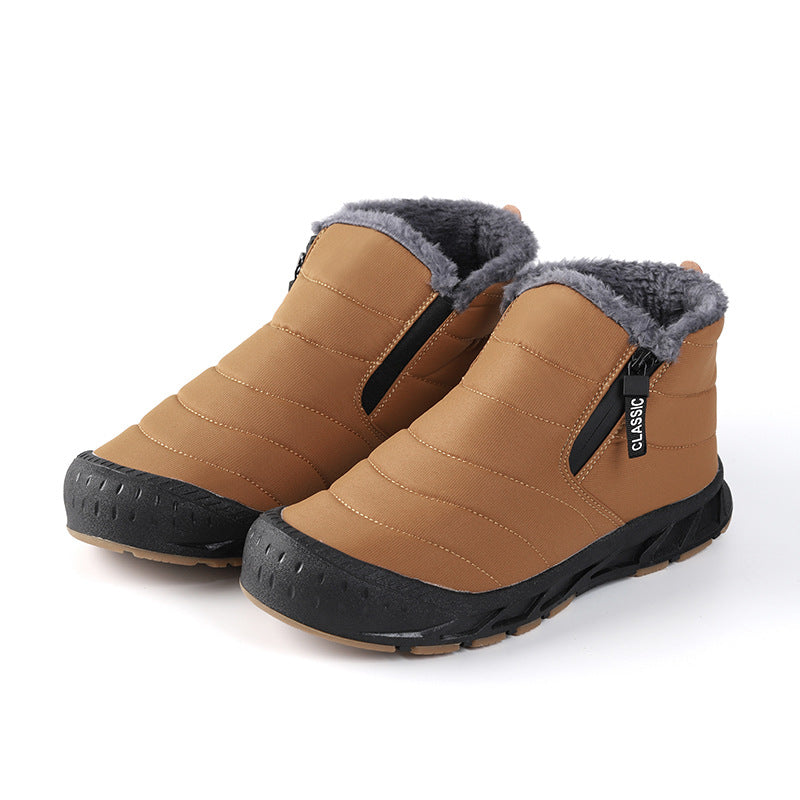 Damen Winterstiefel Gefüttert Rutschfest Klettverschluss