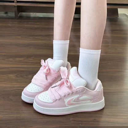 Damen Sneaker Sportlich Bunt Schnürsenkel - Norvielle