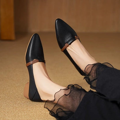 Damen Ballerinas Hochwertiges Leder