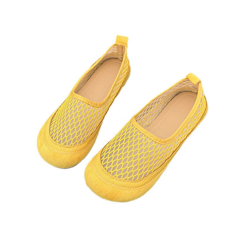 Damen Ballerinas Atmungsaktives Netzdesign Elastisch