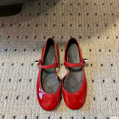 Damen Ballerinas Glitzer Schnalle Elegant
