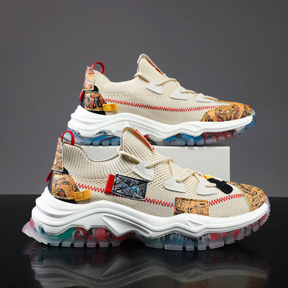 Damen Sneaker Sportlich Luftpolster Technologie Multicolor