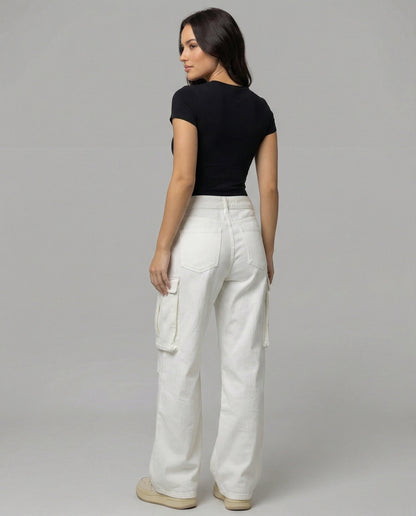 Damen Cargo-Hose Bequem Mit Großen Taschen