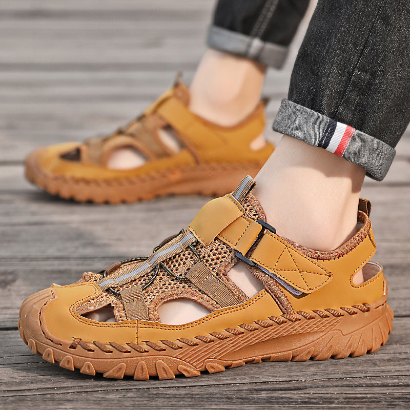 Damen Freizeitsandalen Atmungsaktives Leder Rutschfeste Sohle