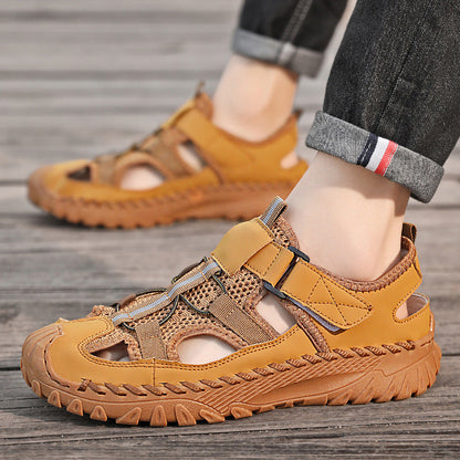 Damen Freizeitsandalen Atmungsaktives Leder Rutschfeste Sohle