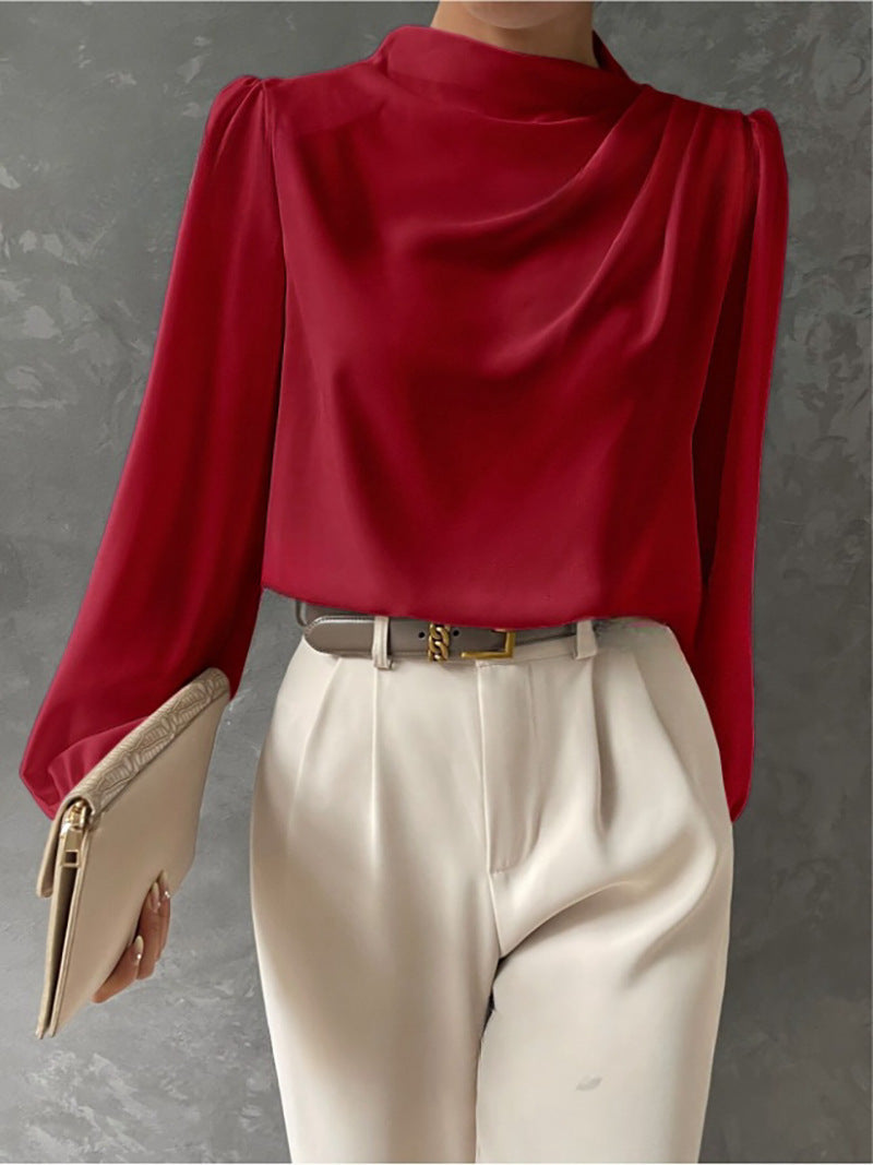 Damen Bluse Langarm Lässig Modern