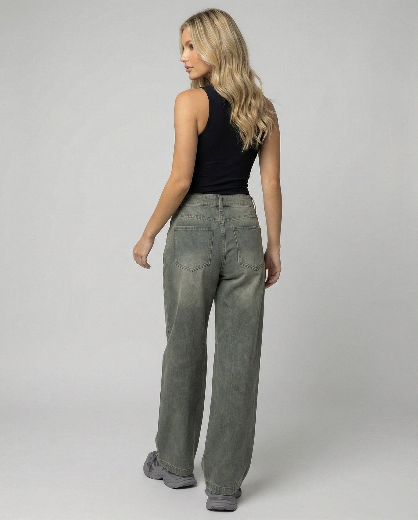 Damen Cargohose Elastisch Mit Fronttaschen