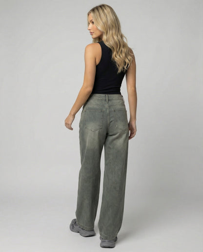 Damen Cargohose Elastisch Mit Fronttaschen