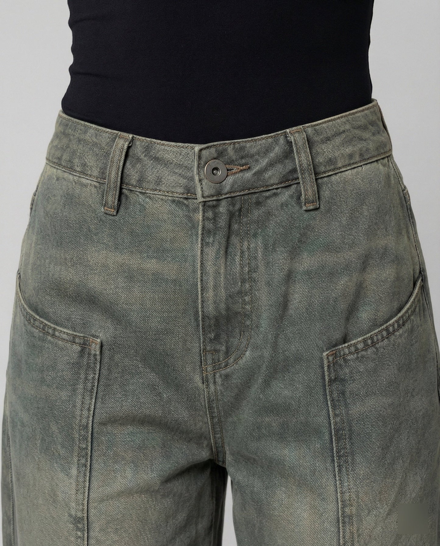 Damen Cargohose Elastisch Mit Fronttaschen