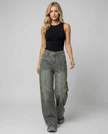 Damen Cargohose Elastisch Mit Fronttaschen