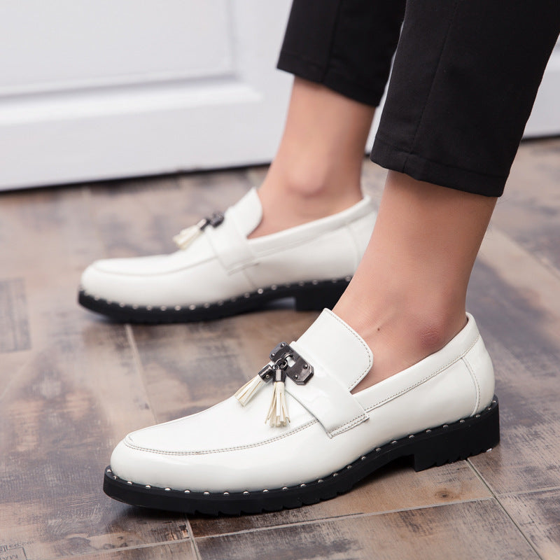 Damen Mokassins Elegante Quasten Leder Komfort Sohle
