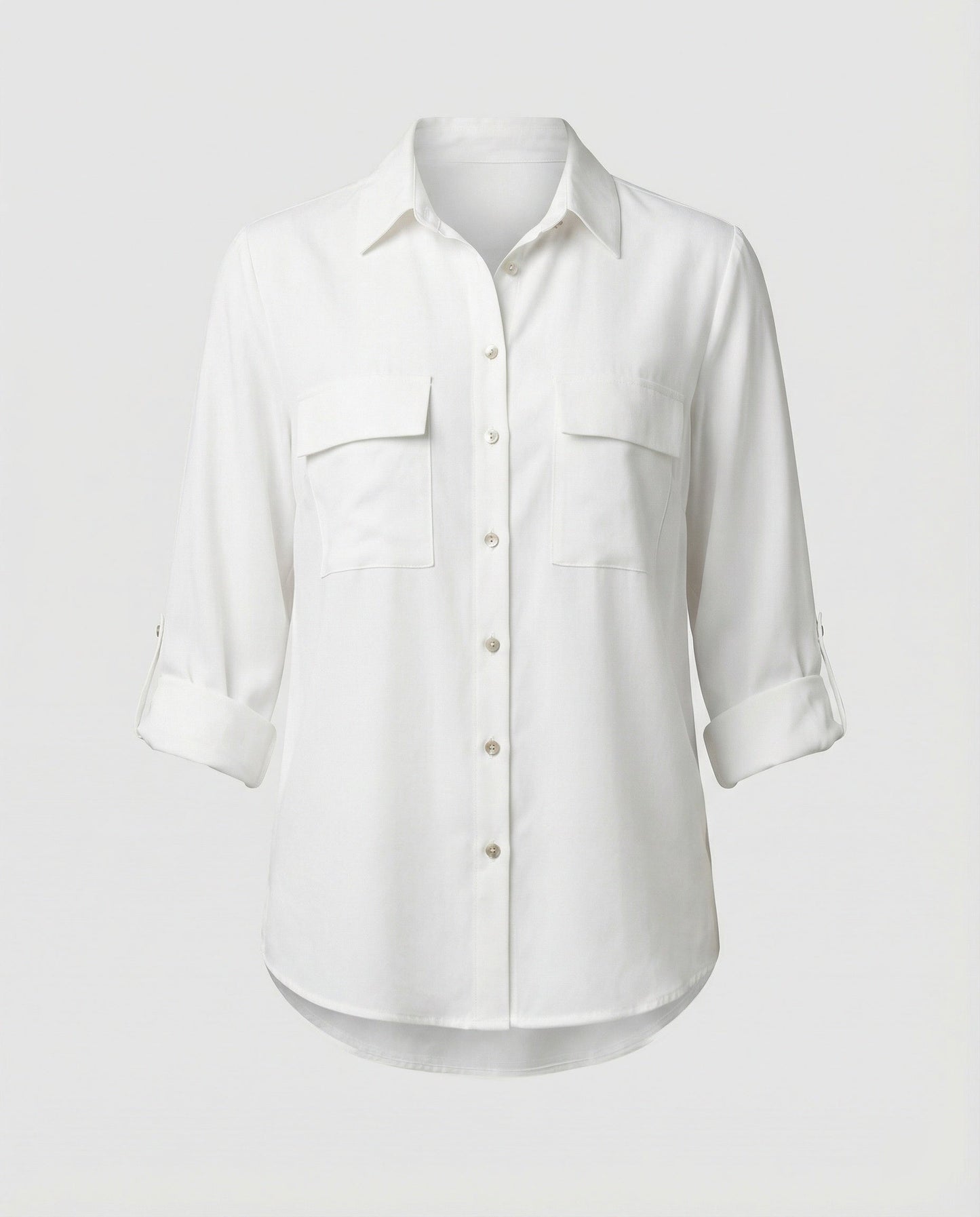 Damen Bluse Klassisch Baumwolle Elegante Optik