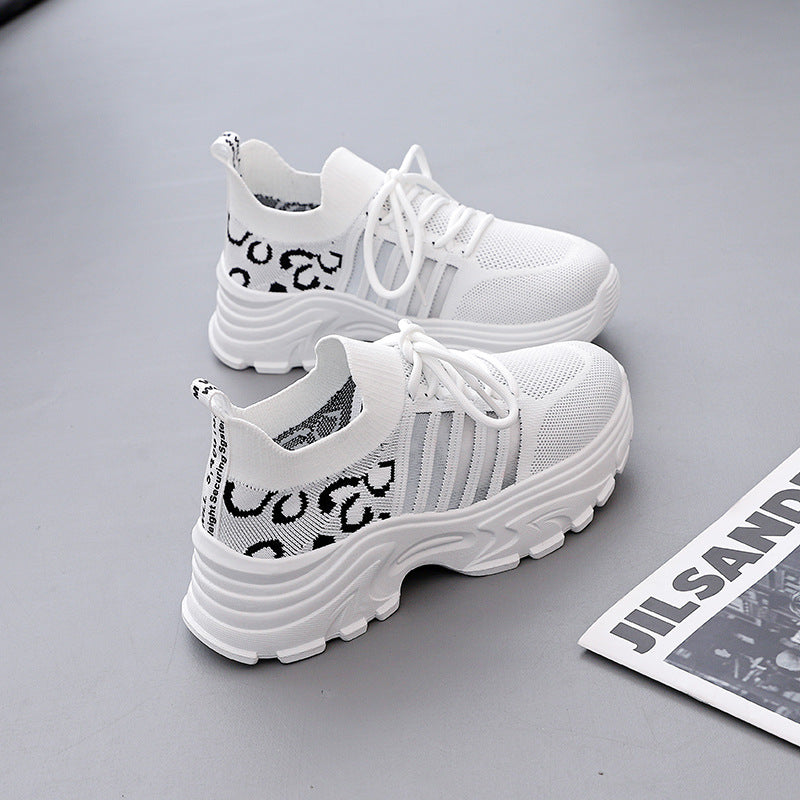 Damen Sneaker Leopardenmuster Komfortabel Sportlich