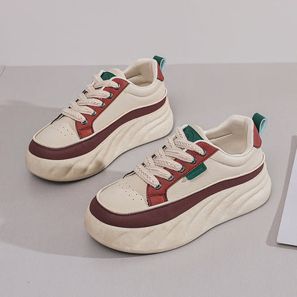 Damen Plateau Sneaker Sportlich Hochwertig