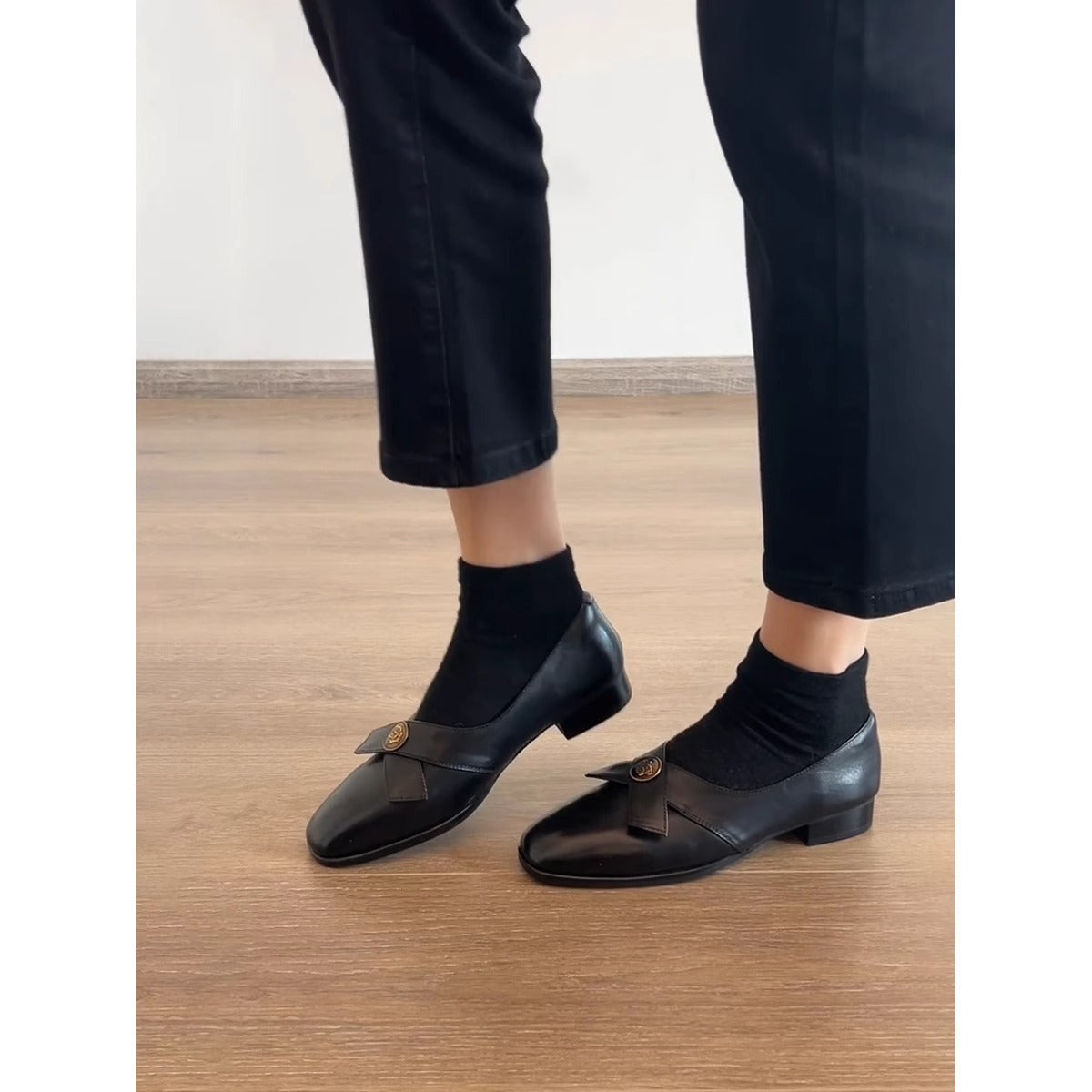 Damen Flats Elegante Riemen Schuhe