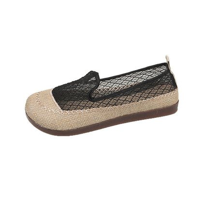 Damen Ballerinas Atmungsaktives Netzstoff Bequem