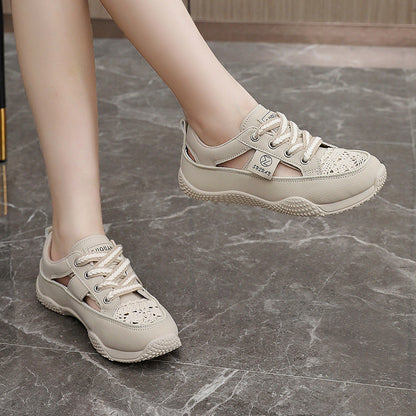 Damen Sneaker Atmungsaktives Netzdesign Florales Muster