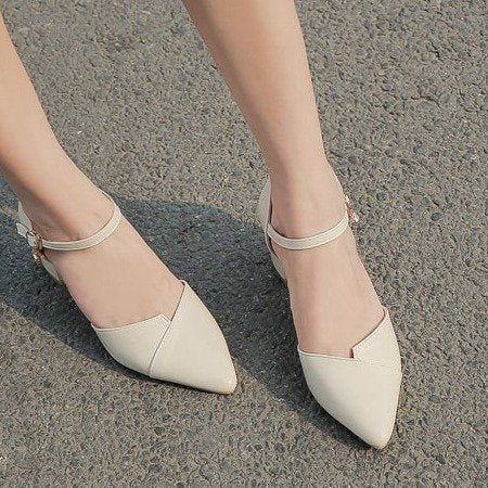 Damen Stilettos Elegante Schnalle Blockabsatz