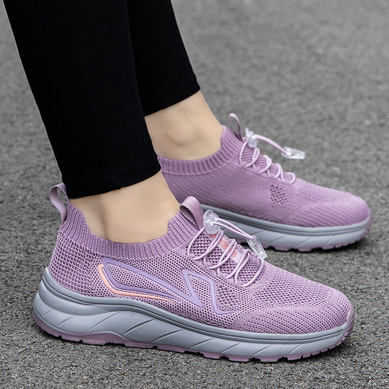 Damen Sneaker Atmungsaktiv Schnellschnürsystem Sportlich Schwarz - Norvielle