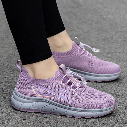 Damen Sneaker Atmungsaktiv Schnellschnürsystem Sportlich Schwarz - Norvielle