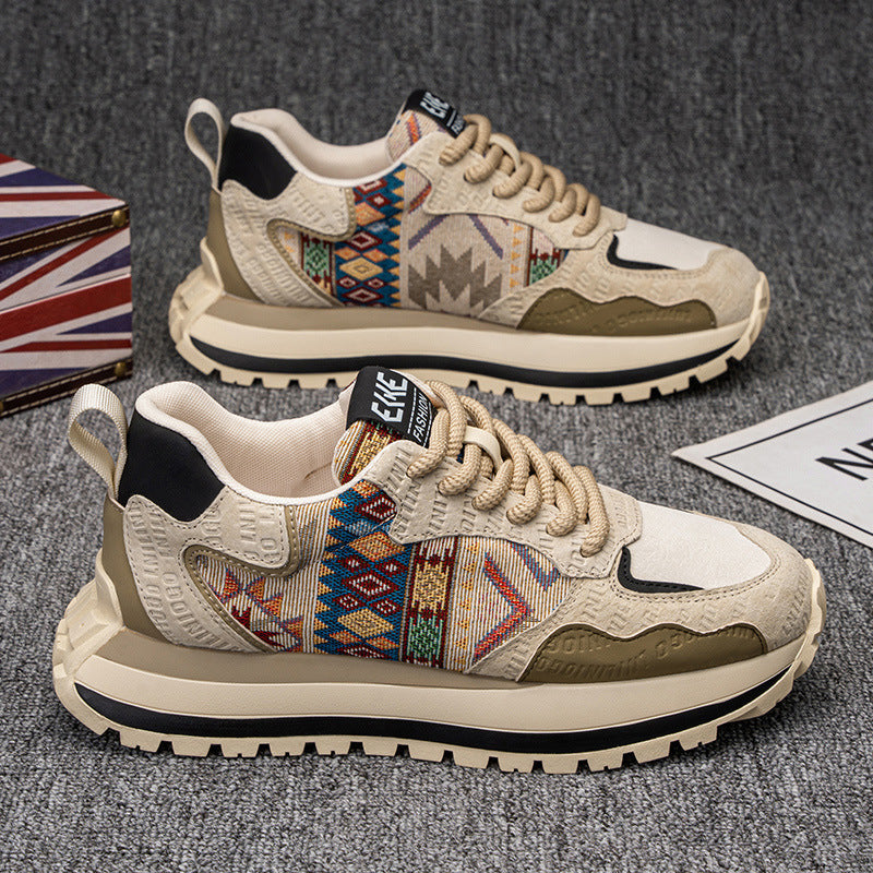 Damen Sneaker Sportlich Bunt Ethnomuster Flexibel
