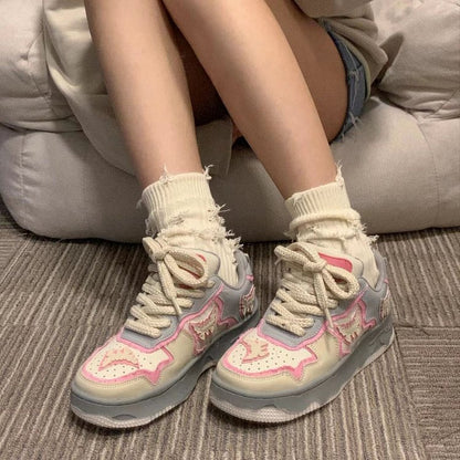 Damen Sneaker Tiermotiv Weichbezug Komfortsohle