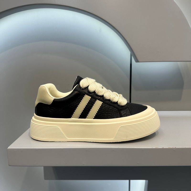 Damen Hochplateau Sneaker Kordelzug Weiße Schuhe - Norvielle