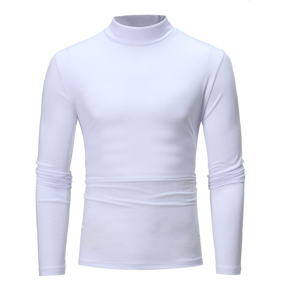 Herren Langarm T-Shirt Modern Slim Fit Kragen