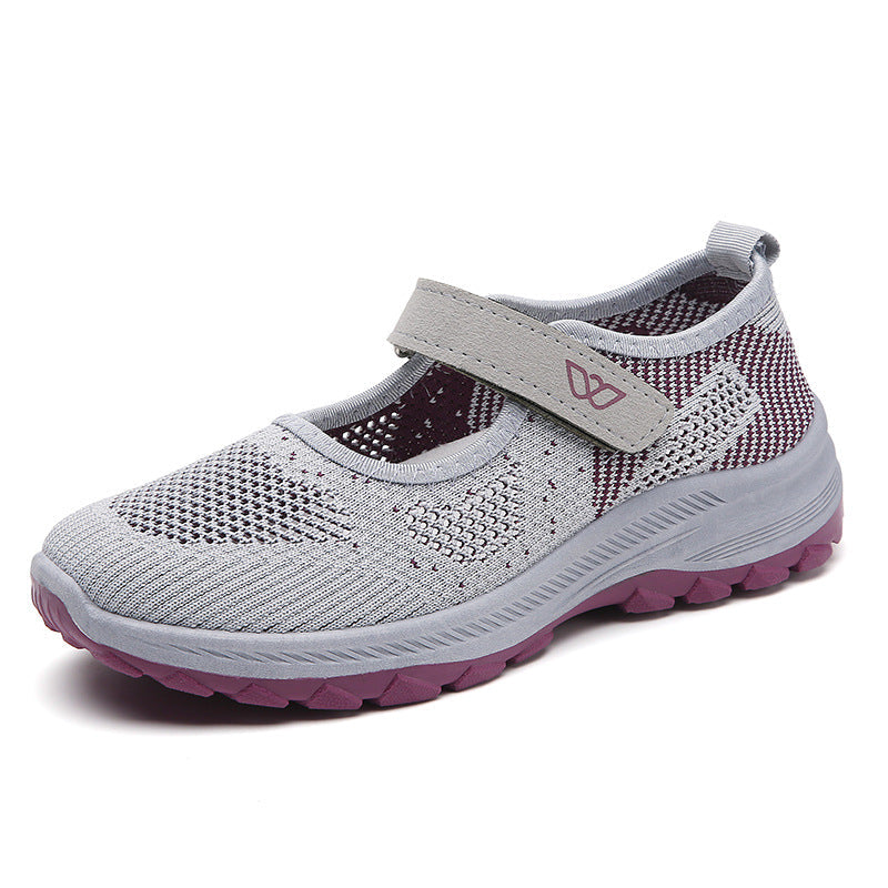 Damen Laufschuhe Atmungsaktives Mesh Komfortabel Klettverschluss