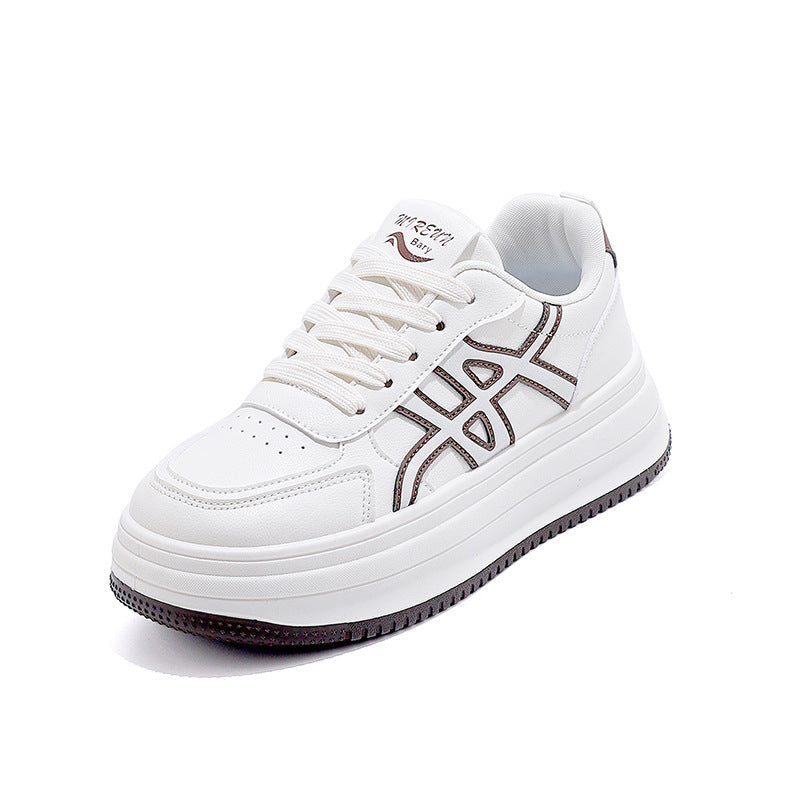 Damen Hochplateau Sneaker Elegante Sportschuhe