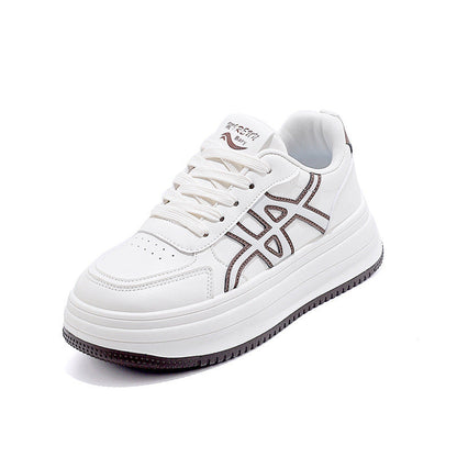 Damen Hochplateau Sneaker Elegante Sportschuhe