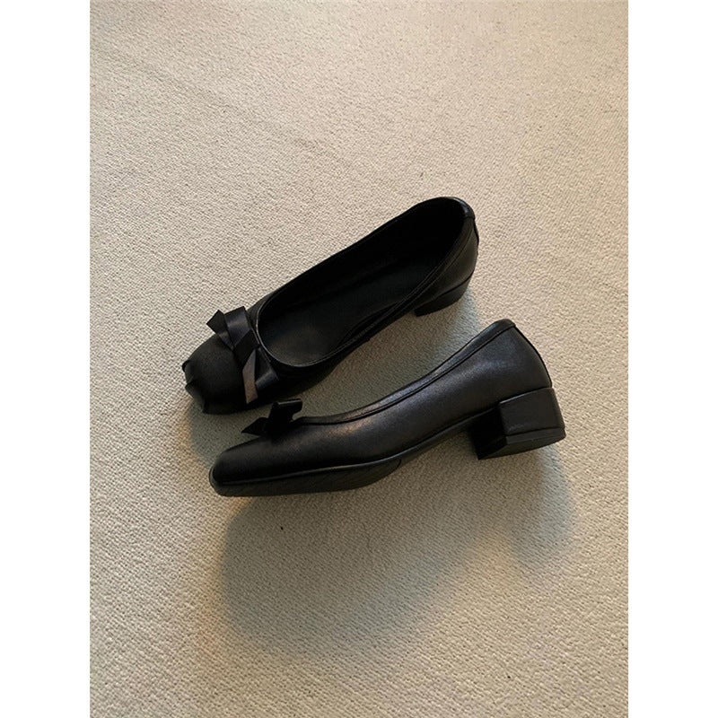 Damen Ballerinas Schleifen Design Elegantes Leder