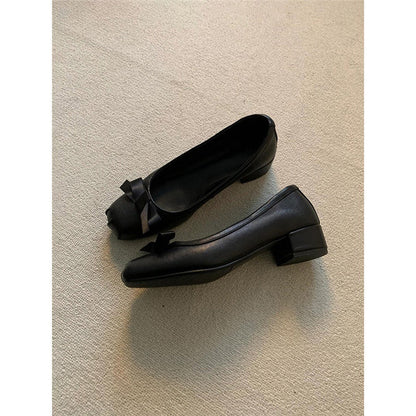 Damen Ballerinas Schleifen Design Elegantes Leder