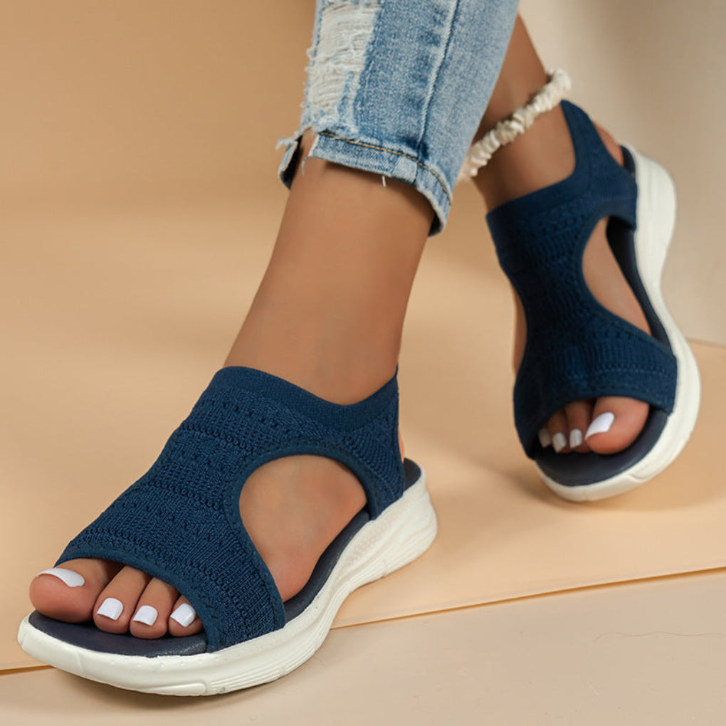 Damen Sandalen Offene Zehen Bequem Freizeit