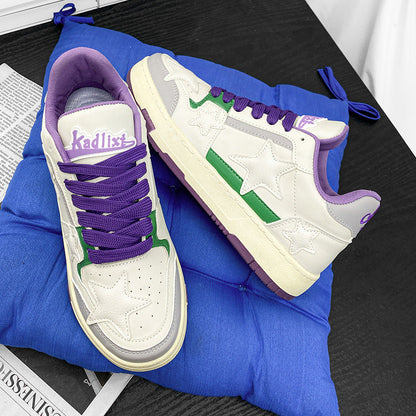 Damen Sneaker Weiche Laufsohle Sternen-Design