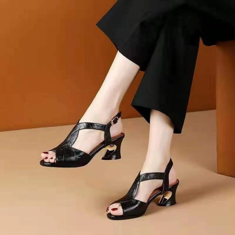 Damen Hochhackige Sandalen Riemchen