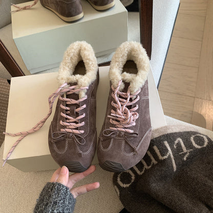 Damen Winter-Sneaker Sportlich Warm Kunstfell