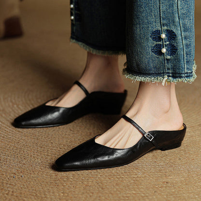 Damen Leder-Slipper Echtleder Bequem